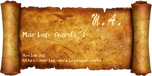 Marlep Aurél névjegykártya